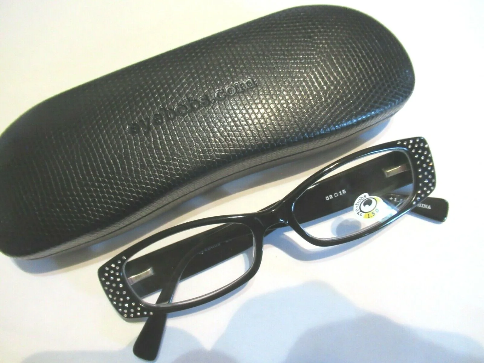 NEW Eyebobs Co-conspirator Reader Cheaters 1.5 Eyeglasses Black Crystal Eye Bobs
