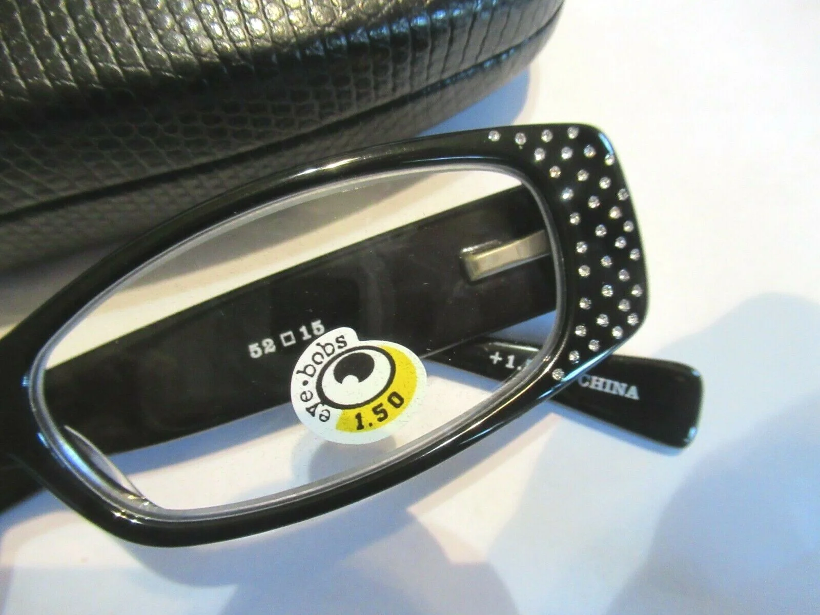 NEW Eyebobs Co-conspirator Reader Cheaters 1.5 Eyeglasses Black Crystal Eye Bobs 2