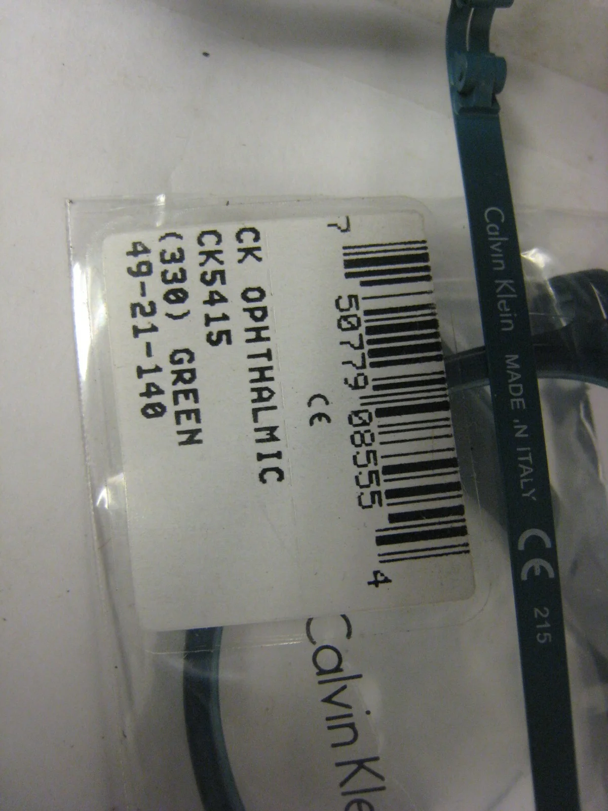 NEW EYEGLASSES CALVIN KLEIN CK5415 STAINLESS STEEL GREEN TEAL 49-21-140 & case 3