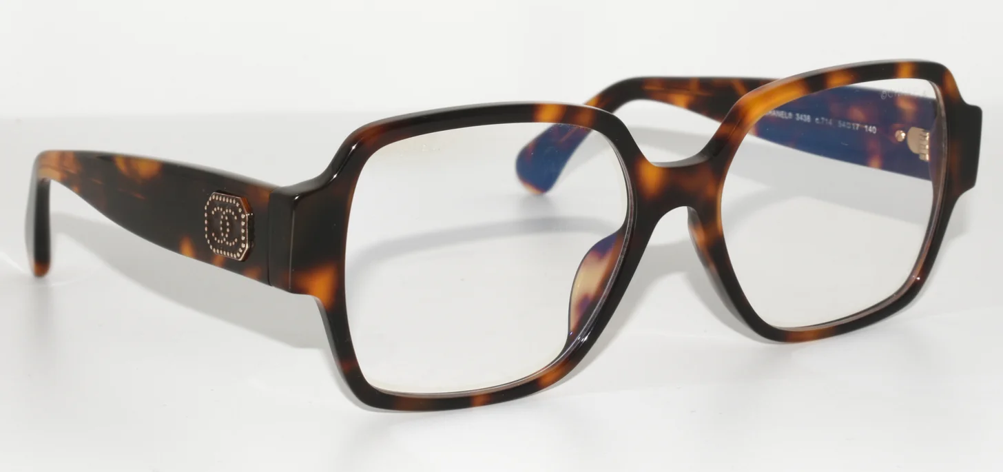 NEW EYEGLASSES CHANEL CH3438 c.714 TORTOISE SHELL SQUARE 54-17-140 WOMEN 2