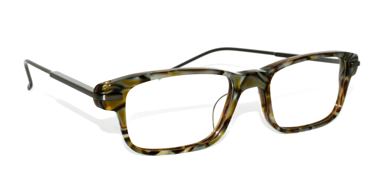 NEW EYEGLASSES MORGENTHAL FREDERICS NEW YORK EMPIRE 842 OLIVE GREY 50-18-145 2