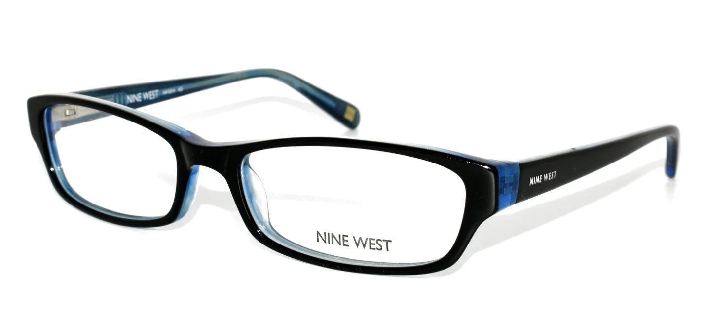 NEW EYEGLASSES NINE WEST NW 5014 422 BLUE ON CRYSTAL BLUE W CONFETTI 53-17-135