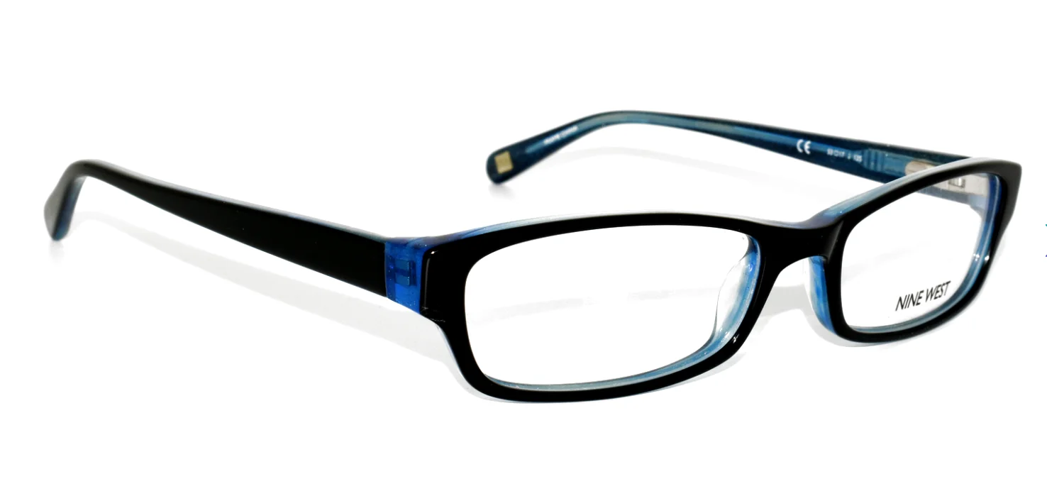 NEW EYEGLASSES NINE WEST NW 5014 422 BLUE ON CRYSTAL BLUE W CONFETTI 53-17-135 2