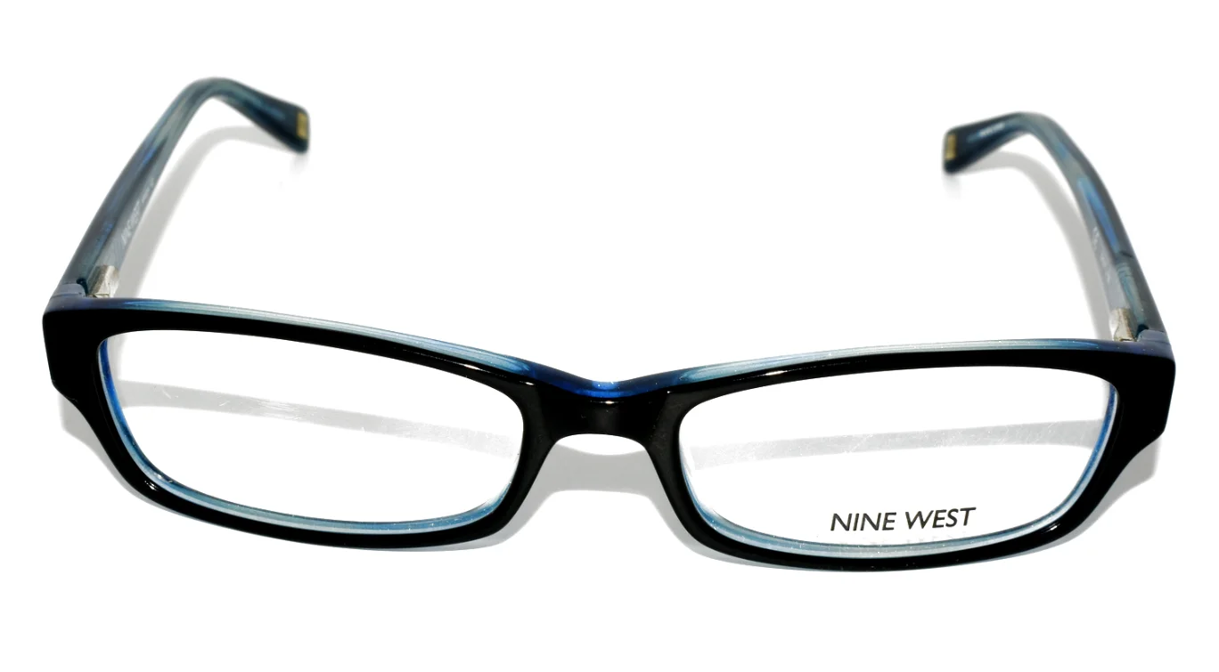NEW EYEGLASSES NINE WEST NW 5014 422 BLUE ON CRYSTAL BLUE W CONFETTI 53-17-135 3