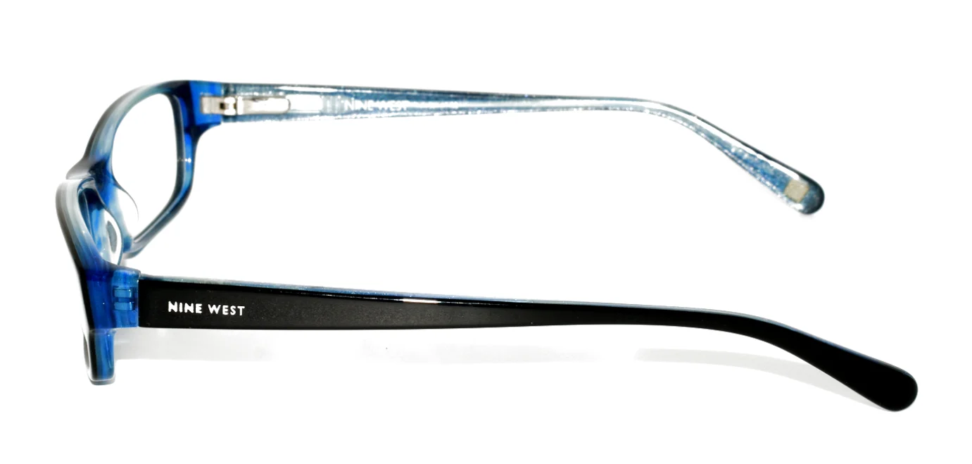 NEW EYEGLASSES NINE WEST NW 5014 422 BLUE ON CRYSTAL BLUE W CONFETTI 53-17-135 4