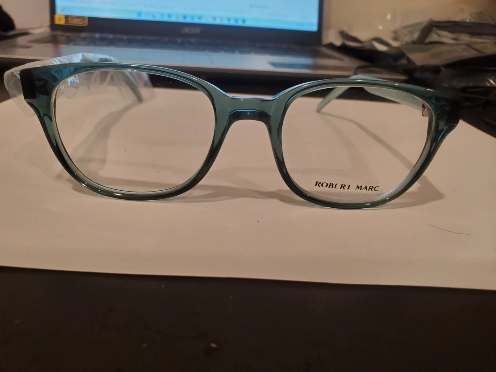 NEW EYEGLASSES ROBERT MARC 835-264 CRYSTAL TURQUOISE 50-17-135MM B36MM WOMEN