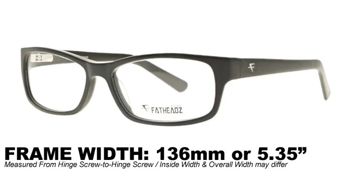 New Fatheadz MIK XL Eyeglasses Optical Frame Black 60-17-140 w/ case 3