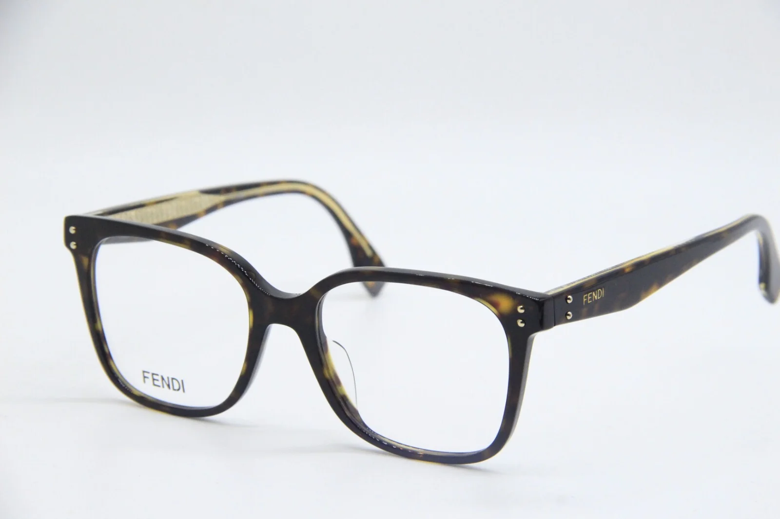 NEW FENDI FE 50004I 052 HAVANA GOLD AUTHENTIC EYEGLASSES 51-17