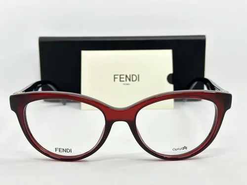 NEW Fendi FF 0008 07RK Red 52.18.135 Women’s Designer Eyeglasses Frames W/Case