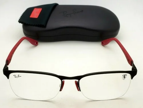 New Ferrari RAY-BAN Rx-able Eyeglasses RB 8416-M F041 54-18 Black & Red Frames 2