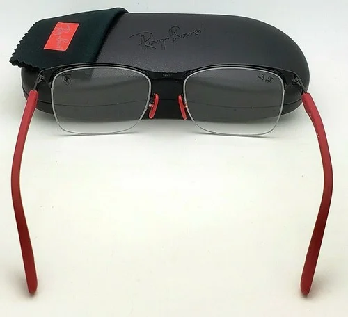 New Ferrari RAY-BAN Rx-able Eyeglasses RB 8416-M F041 54-18 Black & Red Frames 4