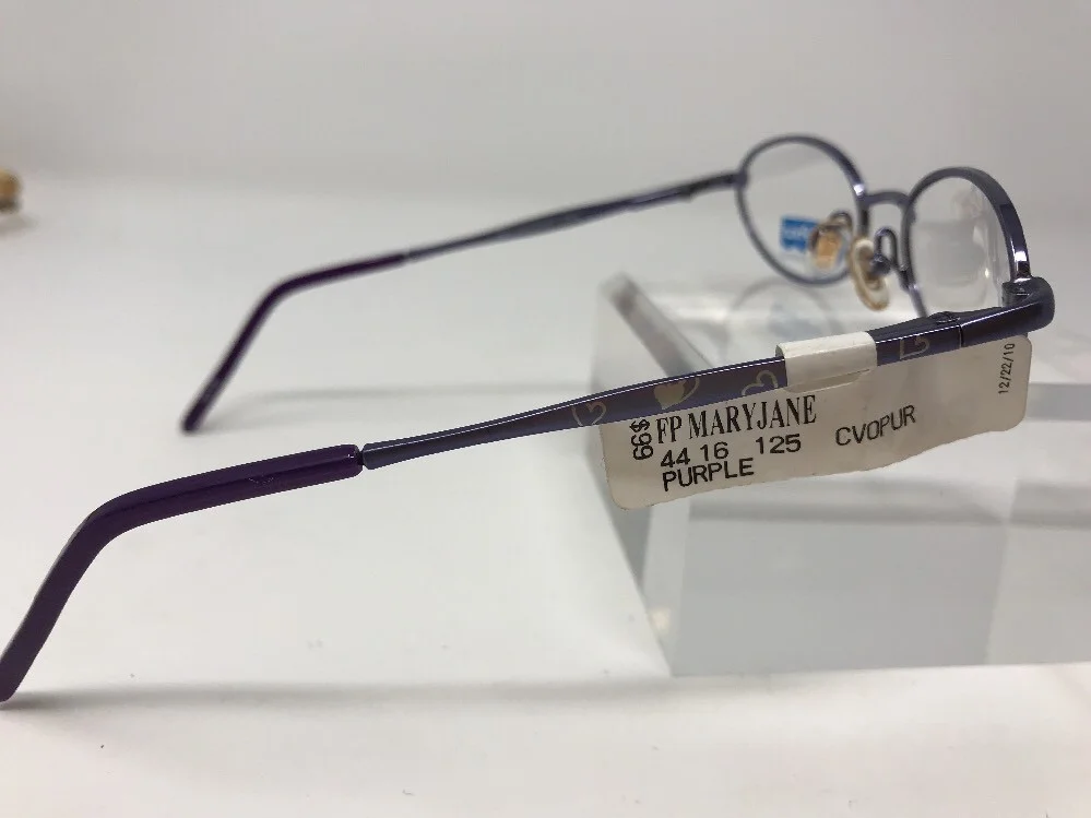 New Fisher Price Mary Jane Eyeglasses Demo Lens 44-16-125 Purple Flex Frame B979 3