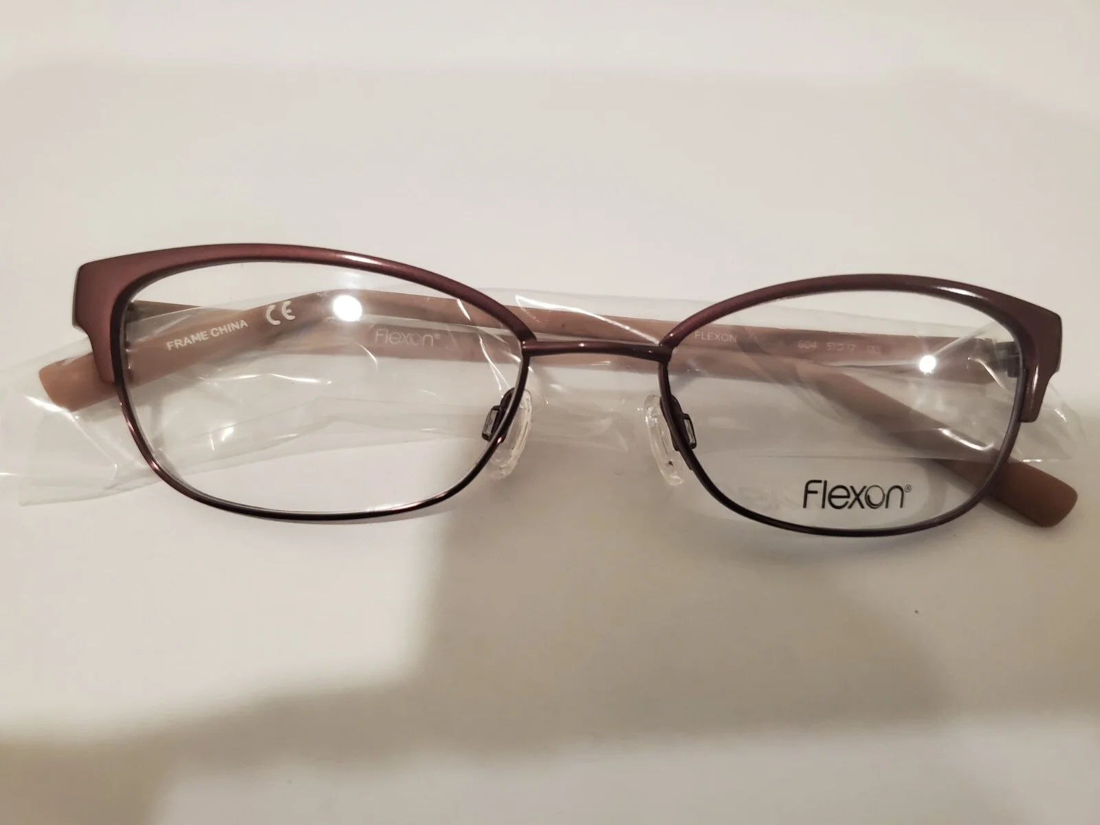NEW FLEXON AMELIA 604 BURGUNDY 51/17/135MM B30MM Flexible Eyeglasses PERFECT 3