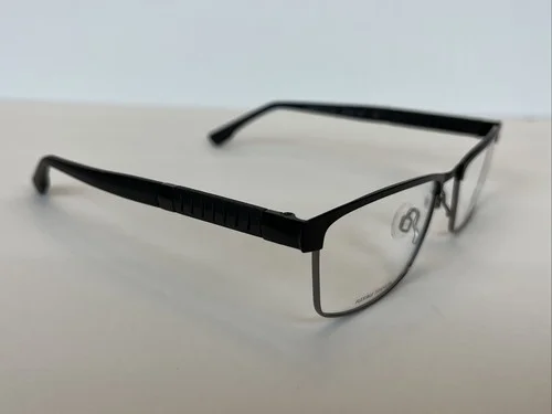 NEW Flexon E1110 001 Flexible Titanium Black Rectangle Eyeglasses 55/18/145 4