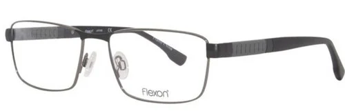 NEW Flexon E1111 033 Flexible Titanium Gunmetal Rectangle Eyeglasses 54/17/140