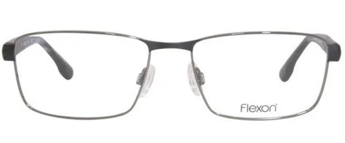 NEW Flexon E1111 033 Flexible Titanium Gunmetal Rectangle Eyeglasses 54/17/140 2
