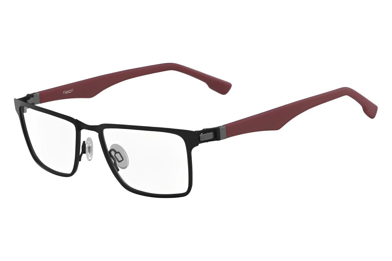 New Flexon Eyeglasses - FLE 1071 001 - Black with Brick Temples (55-18-145)