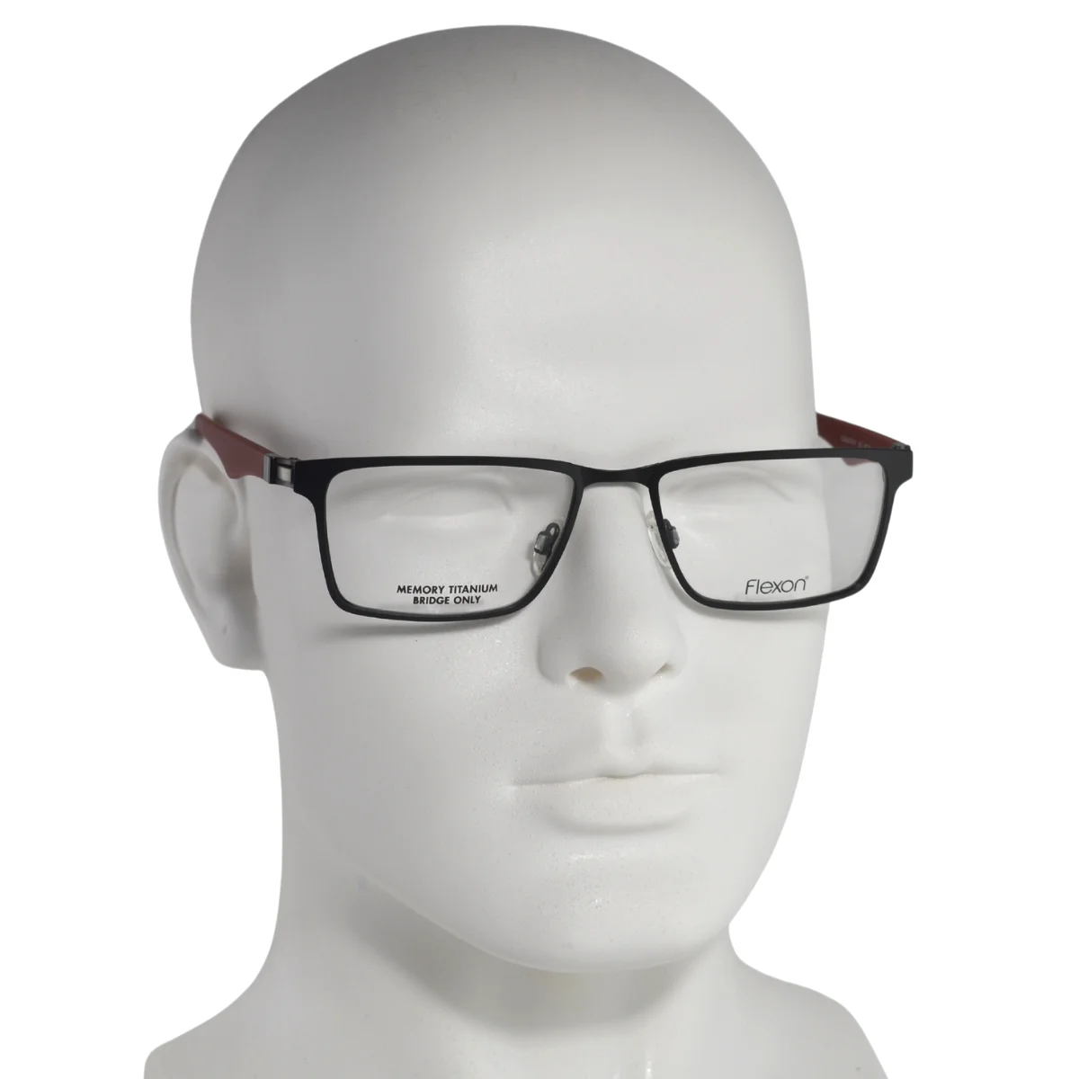 New Flexon Eyeglasses - FLE 1071 001 - Black with Brick Temples (55-18-145) 2