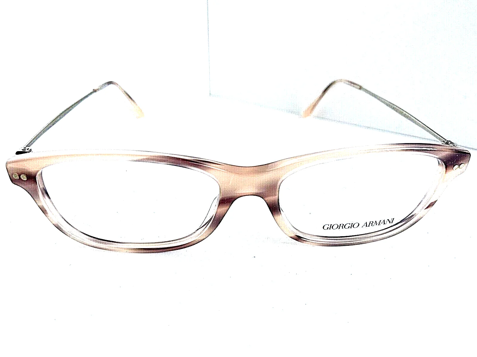 New Giorgio Armani 52-16-135 Rx Beige Titanium Women 2