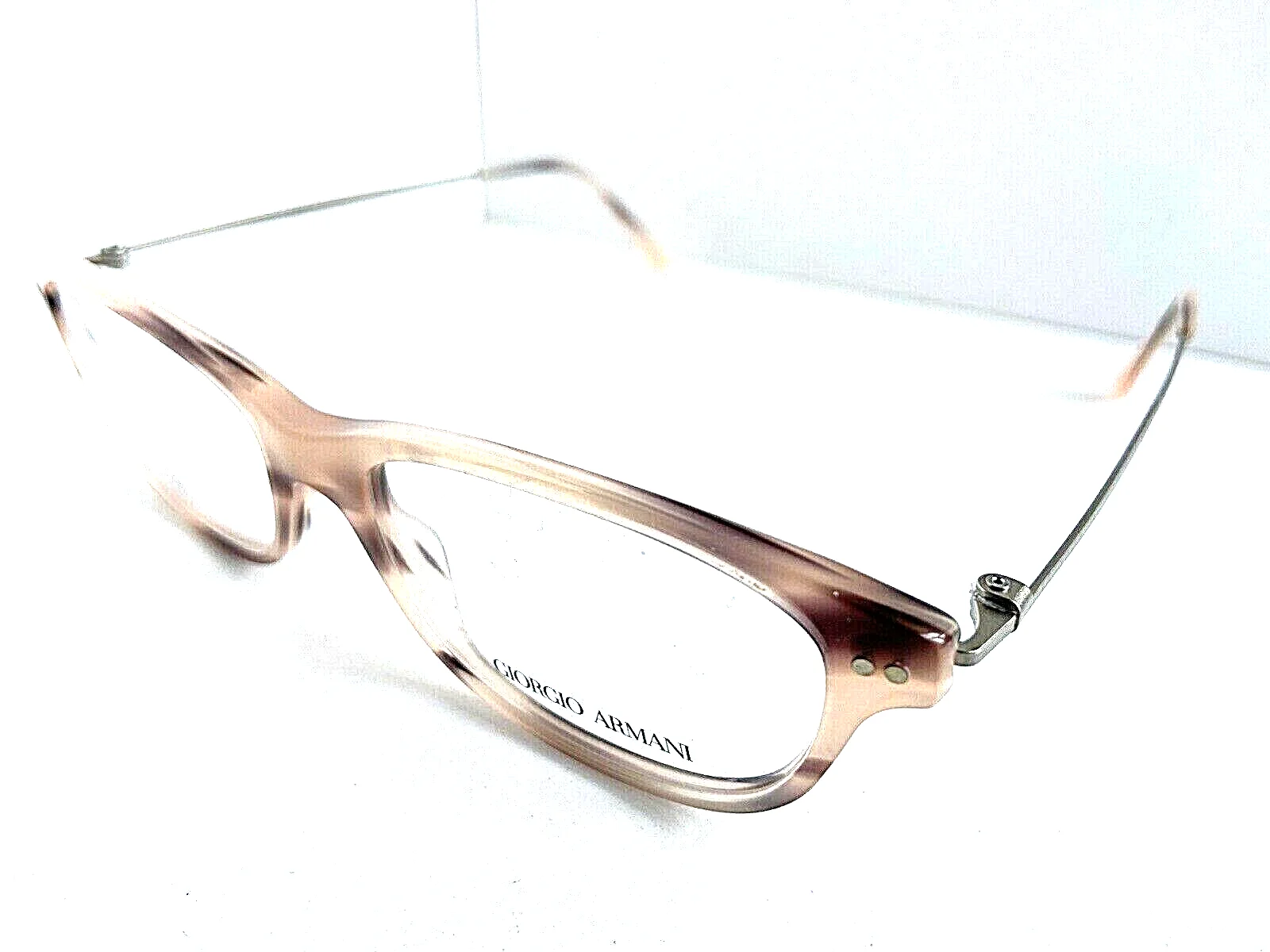 New Giorgio Armani 52-16-135 Rx Beige Titanium Women 4