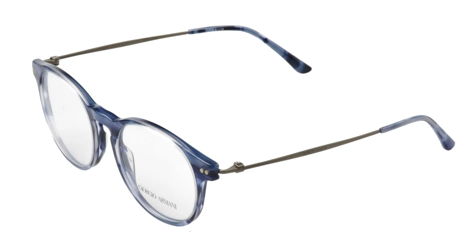 New GIORGIO ARMANI AR7010 5024 49mm Blue Havana Titanium Eyeglasses Frames Italy 1