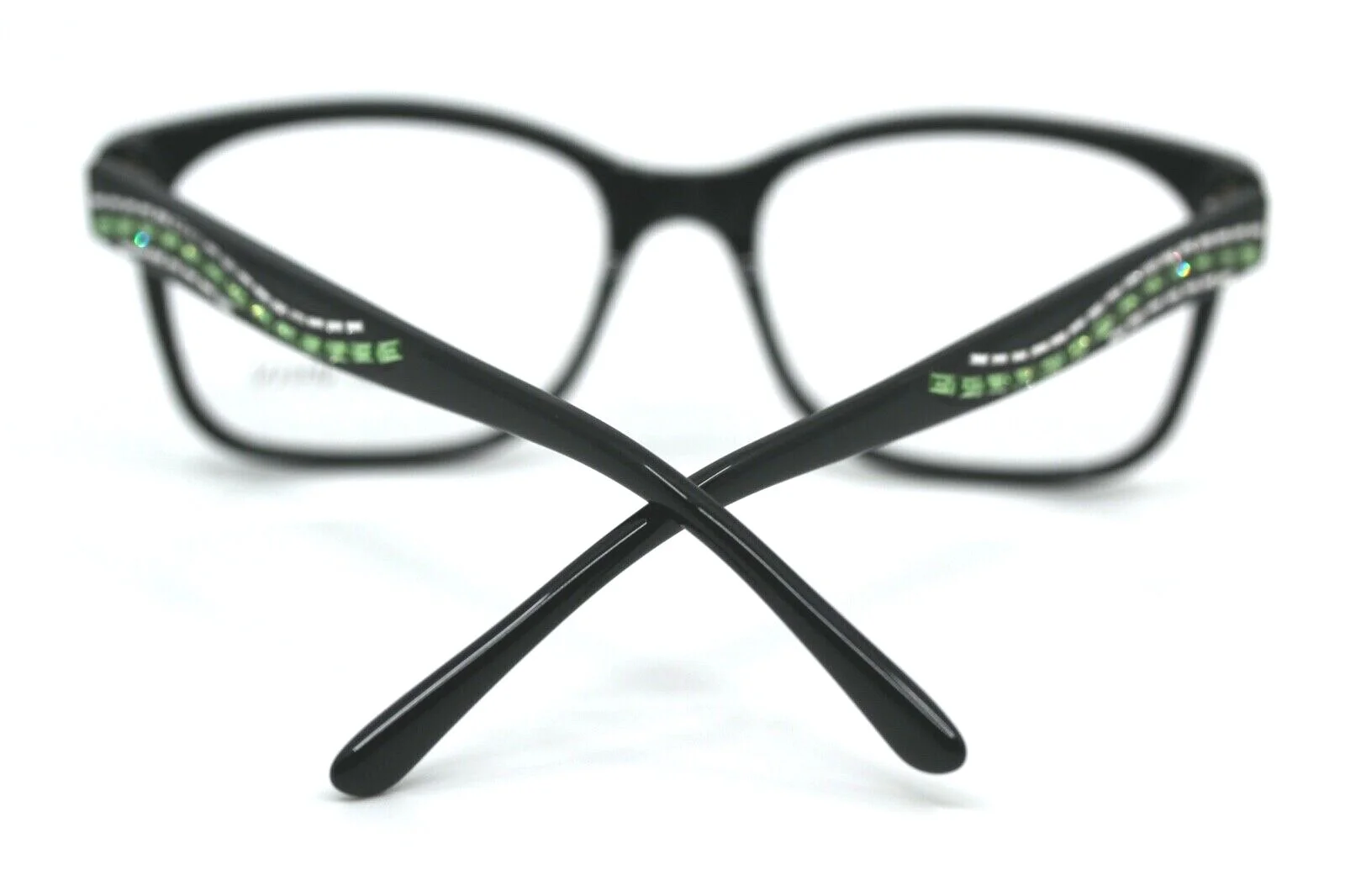 New GIORGIO ARMANI AR7013-B 5091 53mm Black Jeweled Eyeglasses Frames Italy 2