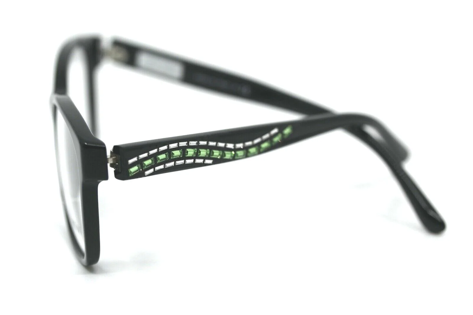New GIORGIO ARMANI AR7013-B 5091 53mm Black Jeweled Eyeglasses Frames Italy 3