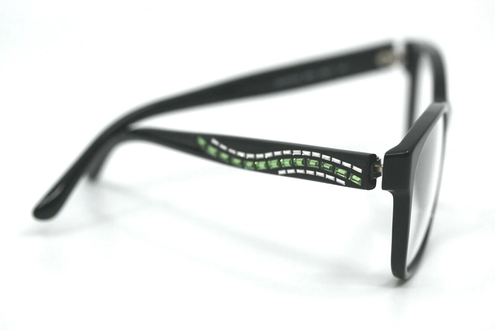 New GIORGIO ARMANI AR7013-B 5091 53mm Black Jeweled Eyeglasses Frames Italy 4