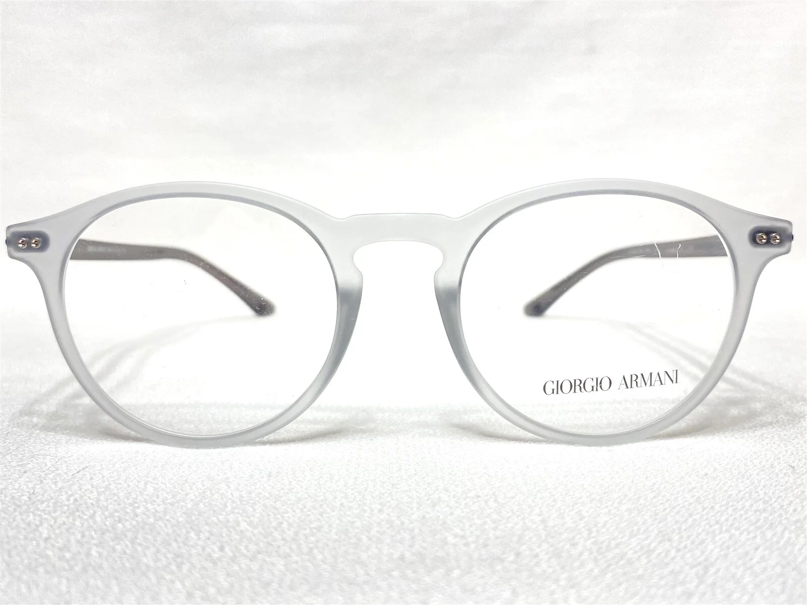NEW Giorgio Armani AR7040 5634 Mens Matte Grey Round Eyeglasses Frames 48/19