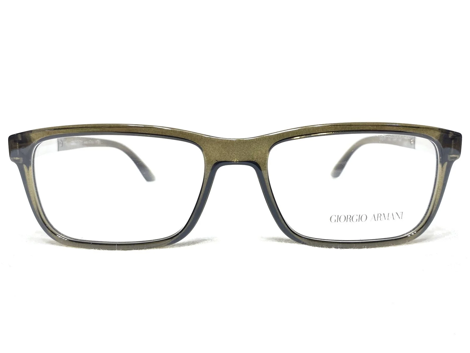 NEW Giorgio Armani AR7070 5030 Mens Green Rectangle Eyeglasses Frames 54/17~140