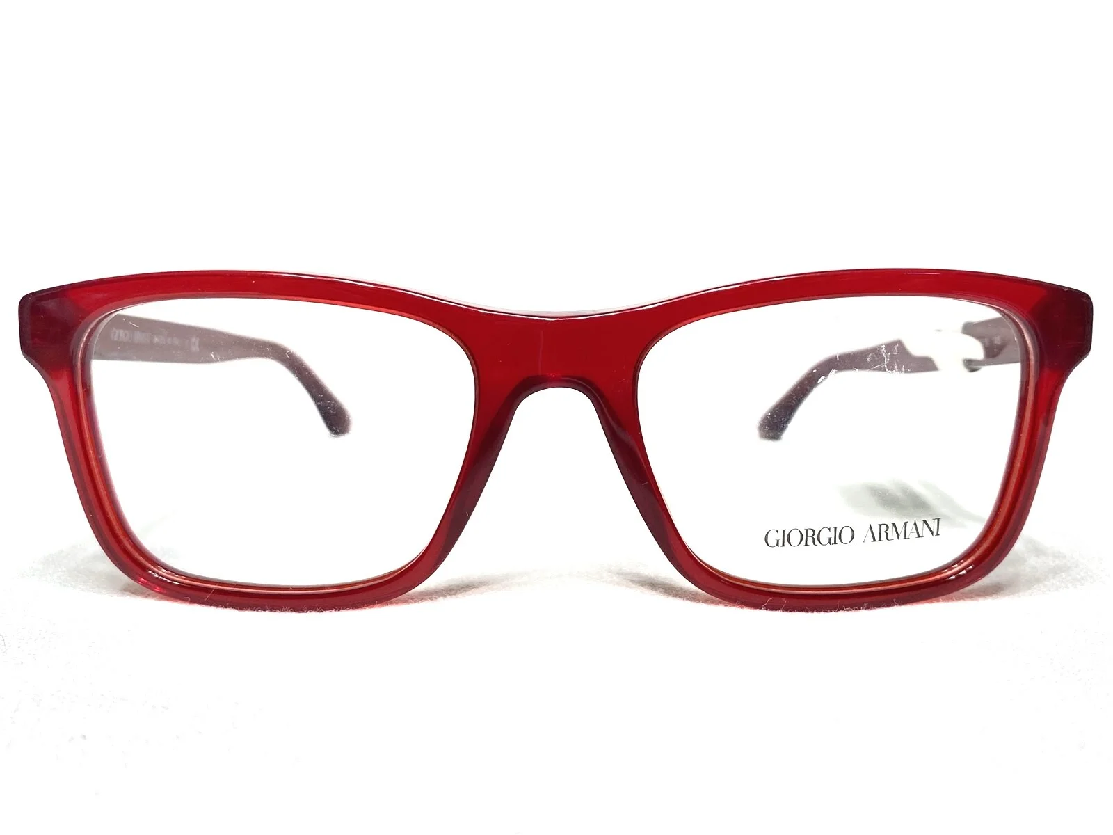 NEW Giorgio Armani AR7088 5440 Mens Red Square Designer Eyeglasses Frames 53/19