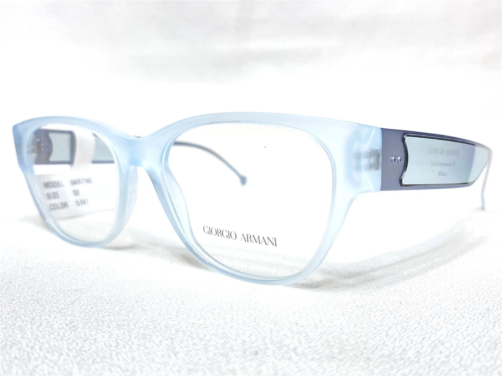 NEW Giorgio Armani AR7169 5741 Womens Opal Azure Square Eyeglasses Frames 52/17 2
