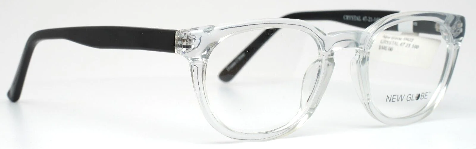 NEW GLOBE M423 Crystal Clear Womens Oval Full Rim Eyeglasses 47-21-140 B:38 3
