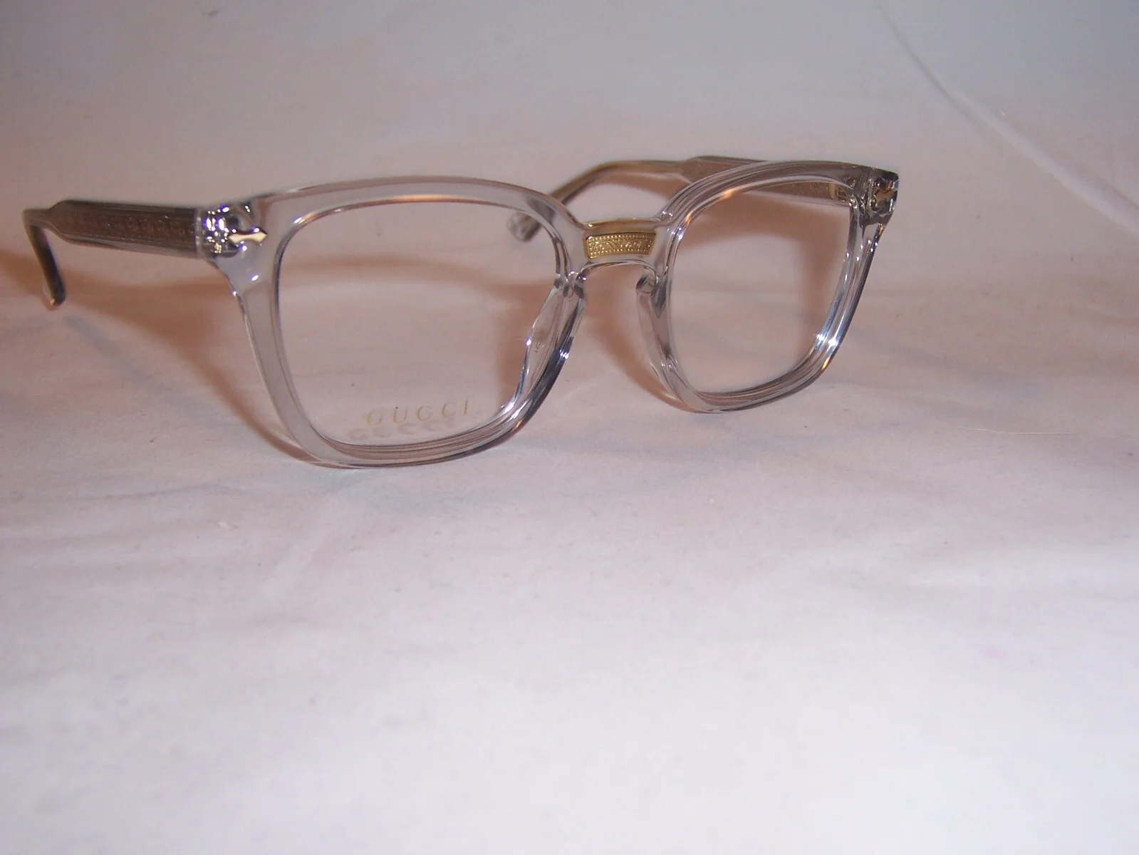NEW GUCCI EYEGLASSES GG 0184O 005 GRAY 50mm RX AUTHENTIC 0184
