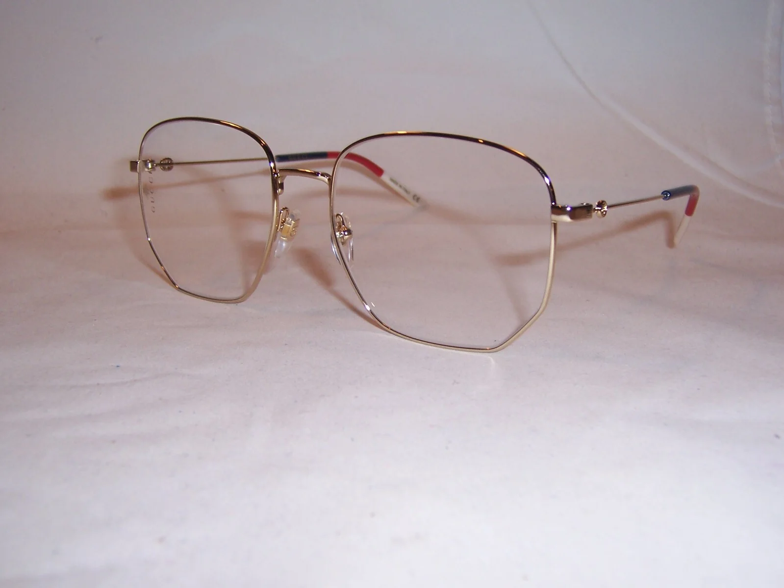 NEW GUCCI EYEGLASSES GG 0396O 002 GOLD 56mm RX AUTHENTIC 0396 4