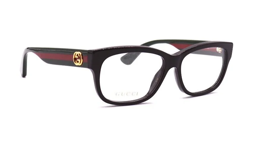 NEW GUCCI GG0278O 011 BLACK MULTICOLOR AUTHENTIC EYEGLASSES FRAME RX 55-15