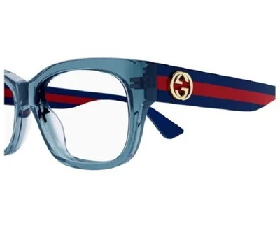 NEW Gucci GG0278O-017 Blue Blue Eyeglasses 3