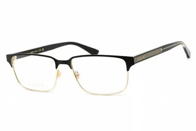 NEW Gucci GG0383O-004 Gold Black Eyeglasses