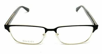 NEW Gucci GG0383O-004 Gold Black Eyeglasses 3