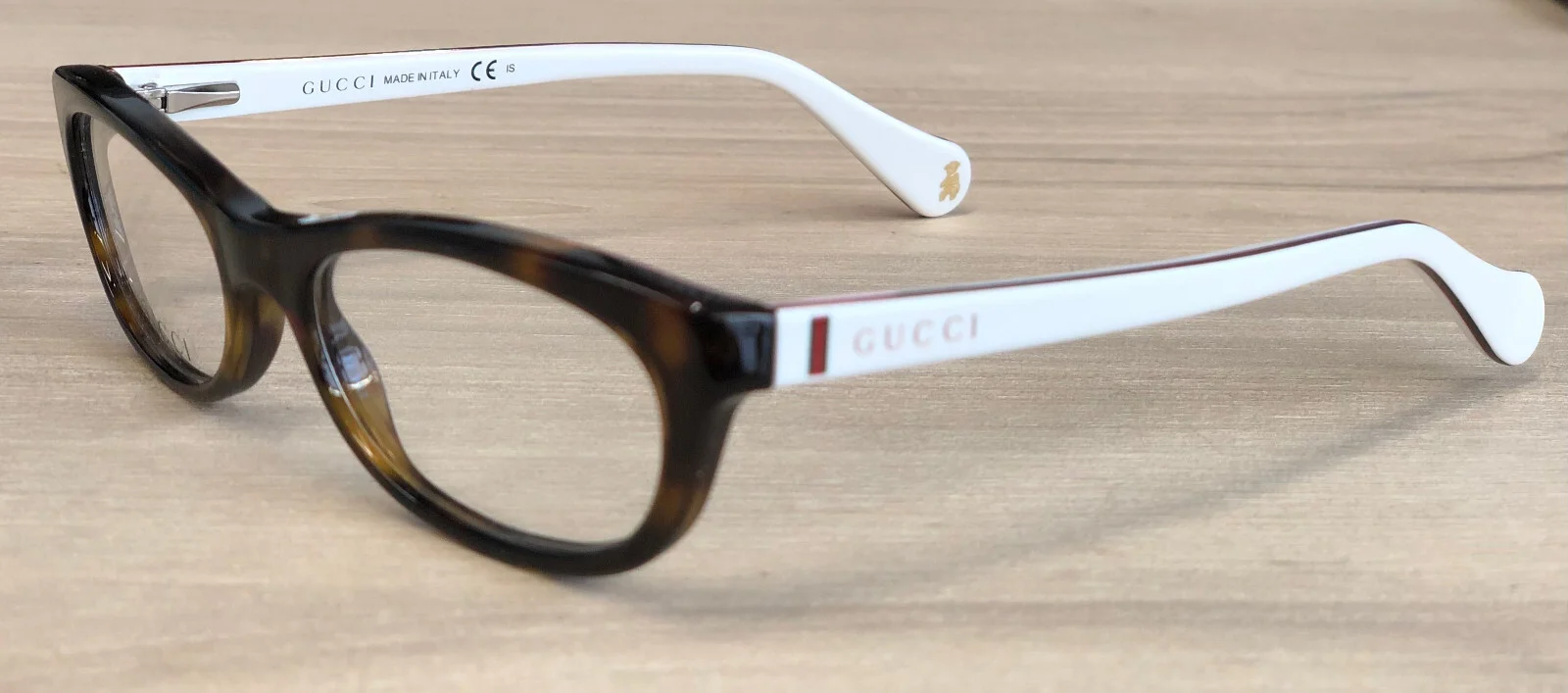 New Gucci Kids GG 5007/c Eyeglasses LAP Havana / White Logo Demo Lens 46-15-125m