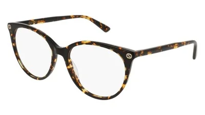 NEW Gucci Sensual Romantic GG 0093O Eyeglasses 002 Avana 100% AUTHENTIC