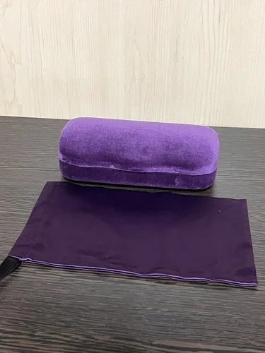 New Gucci Sunglasses Eyeglasses Case Purple Velvet Clamshell large Gucci Case 3