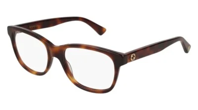 NEW Gucci Urban GG 0166O Eyeglasses 004 Havana 100% AUTHENTIC