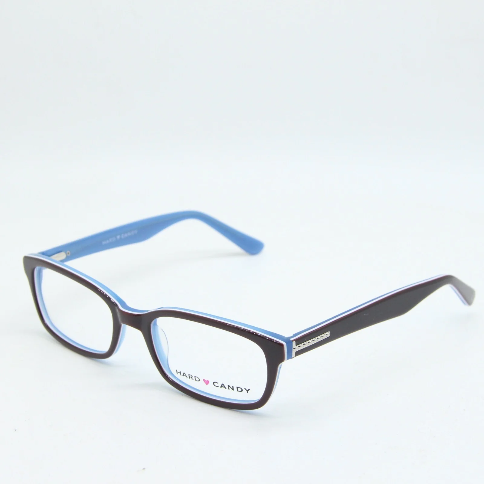 NEW HARD CANDY HC18 BWN BROWN BLUE AUTHENTIC EYEGLASSES 51-18