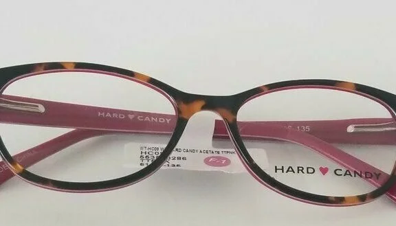 NEW Hard Candy Women Tortoise Pink Eyeglass Frames 51-16-135