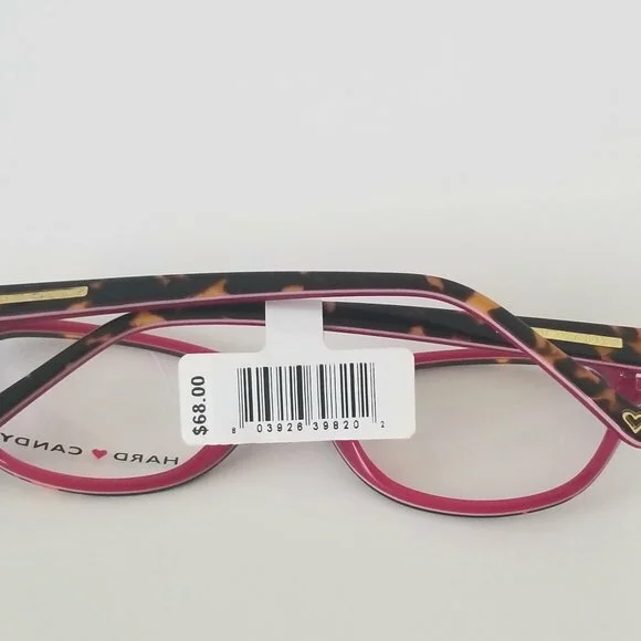 NEW Hard Candy Women Tortoise Pink Eyeglass Frames 51-16-135 3