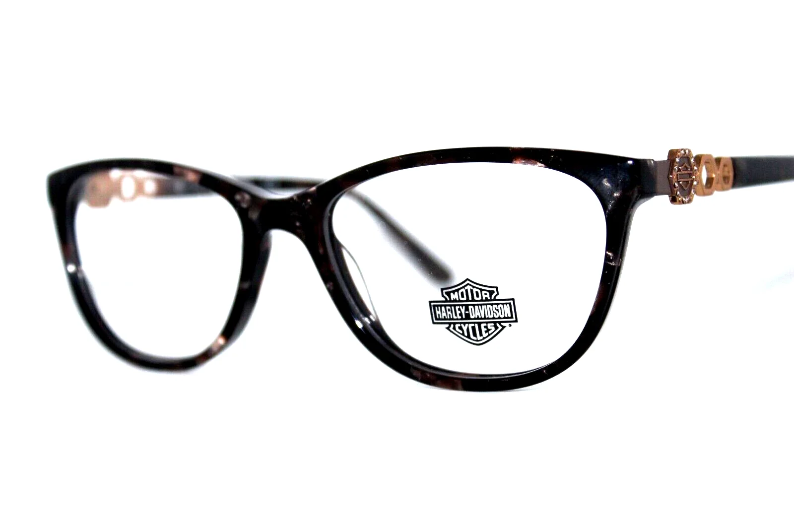 NEW HARLEY DAVIDSON HD0554 048 BROWN AUTHENTIC EYEGLASSES FRAMES 51MM W/CASE 3
