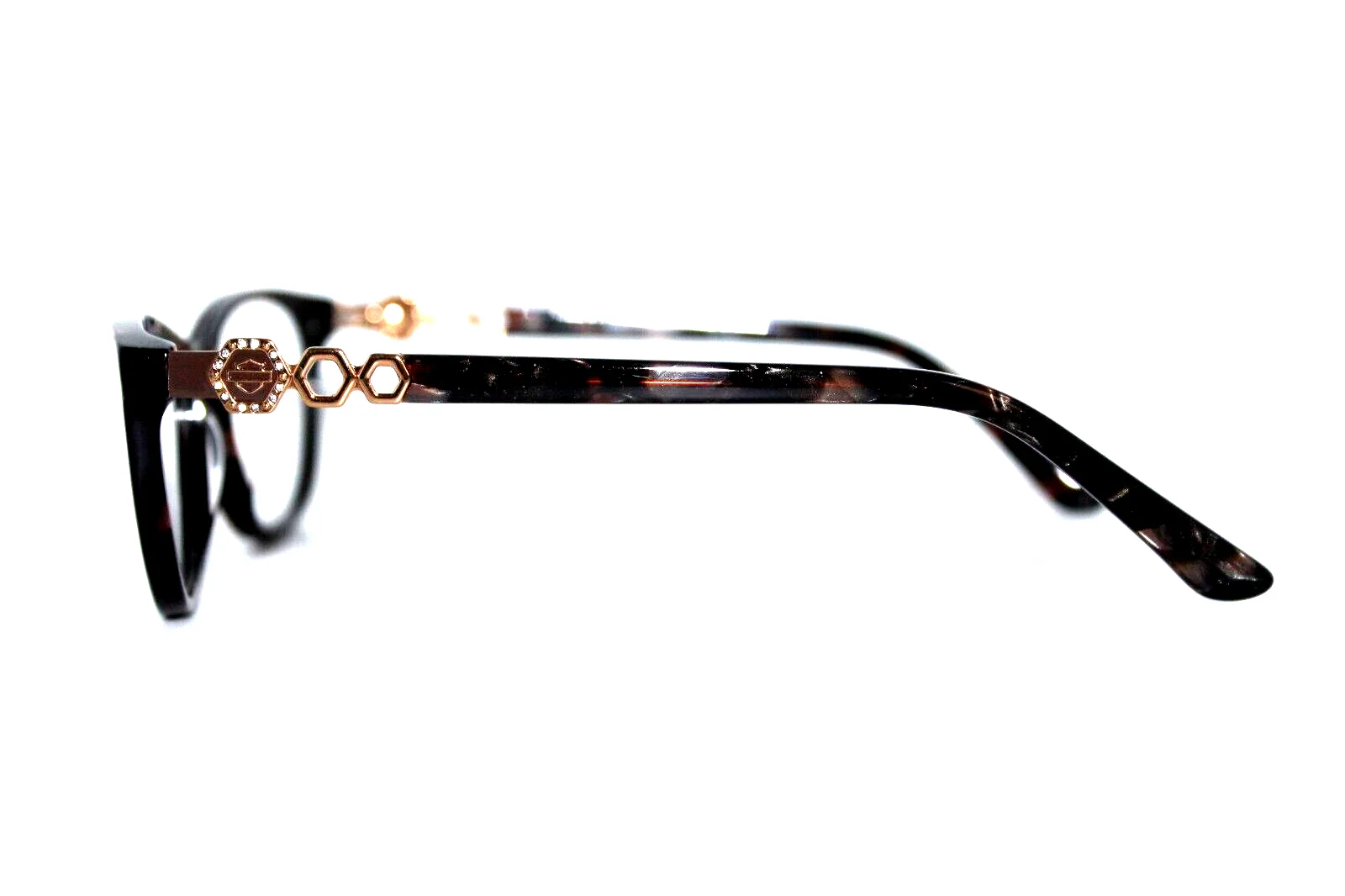 NEW HARLEY DAVIDSON HD0554 048 BROWN AUTHENTIC EYEGLASSES FRAMES 51MM W/CASE 4