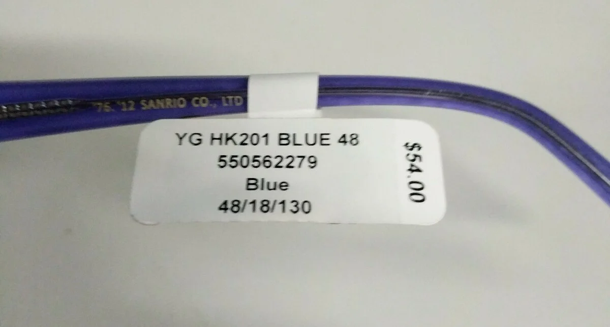 NEW HELLO KITTY HK 201-1 BLUE GIRLS YOUTH RX DURABLE EYEGLASSES 48-18-130 MM 3