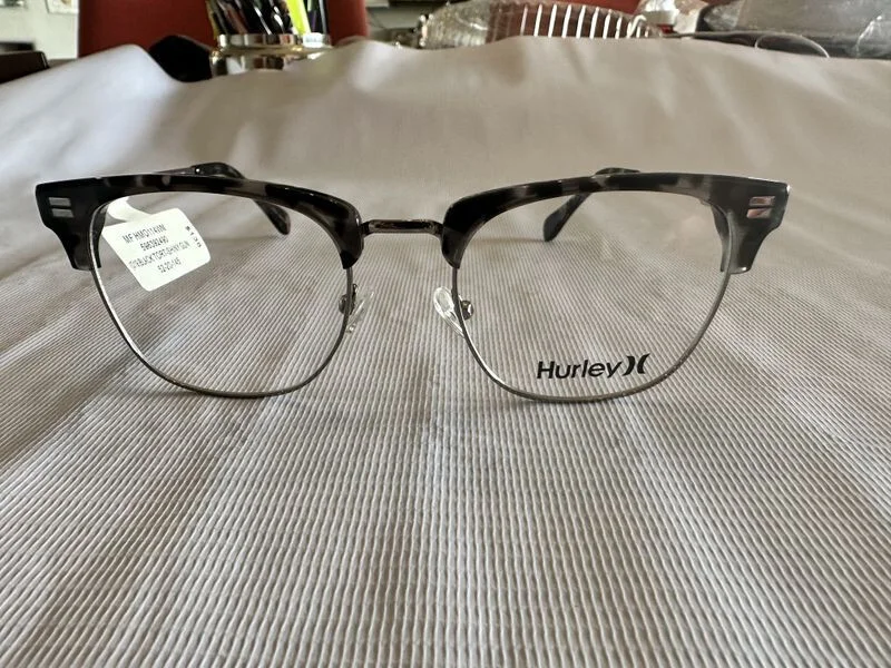 NEW Hurley Eyeglasses Frames 52-20-145 Black Tort Shiny Gun (O19) Animal Print 2